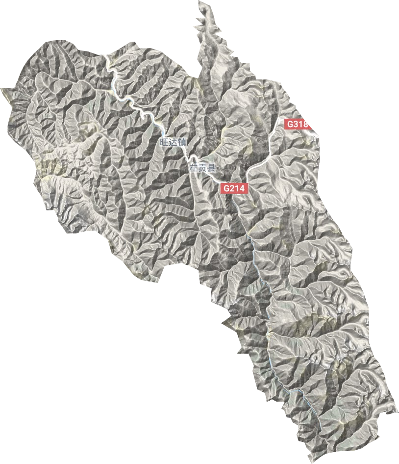 旺達(dá)鎮(zhèn)地形圖