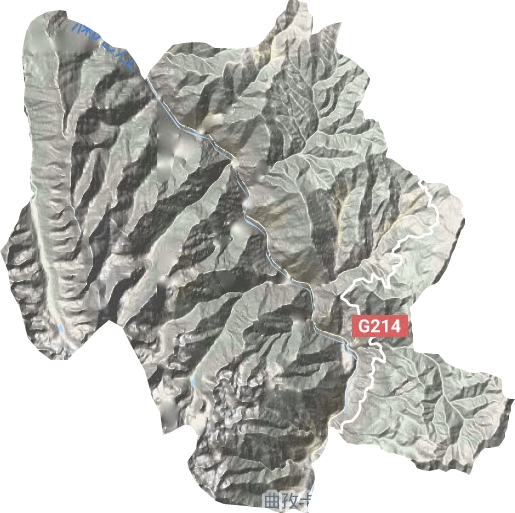 曲孜卡鄉(xiāng)地形圖