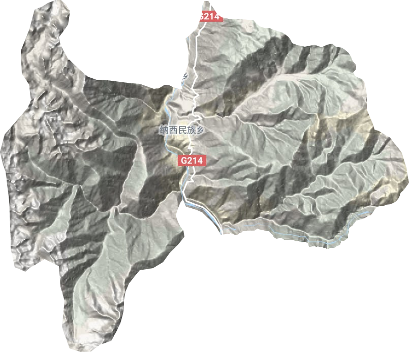 納西民族鄉地形圖
