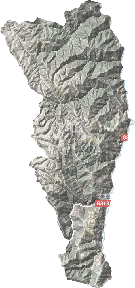 朱巴龍鄉地形圖
