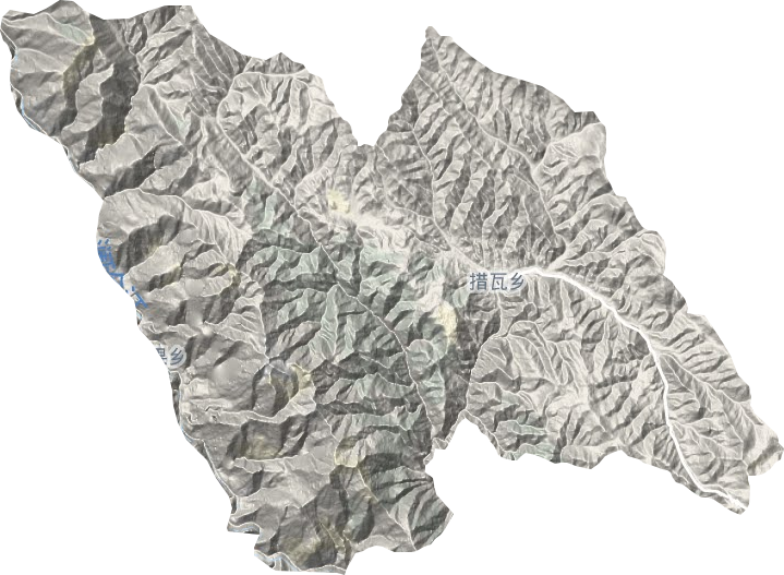 措瓦鄉(xiāng)地形圖