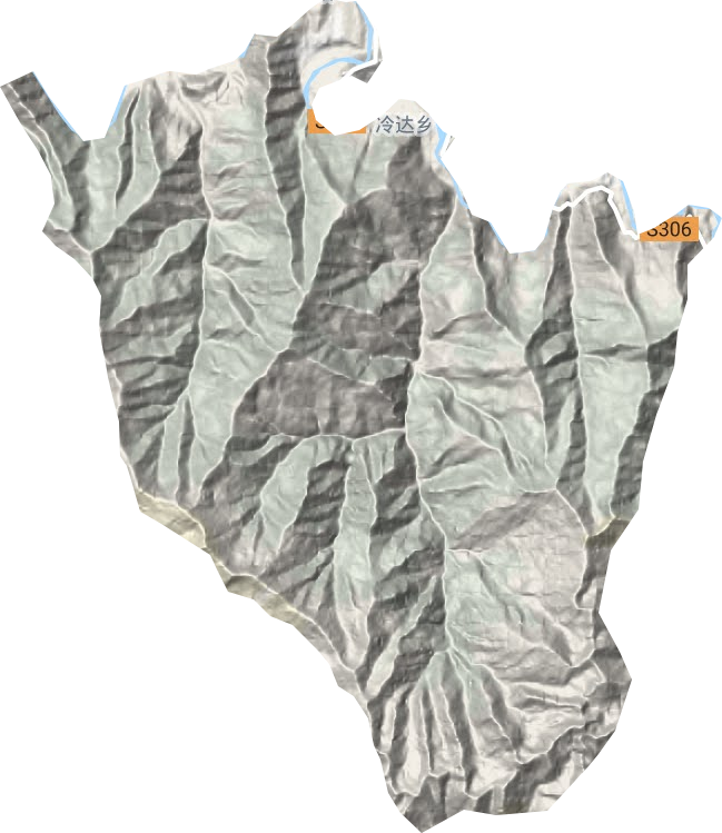 冷達(dá)鄉(xiāng)地形圖