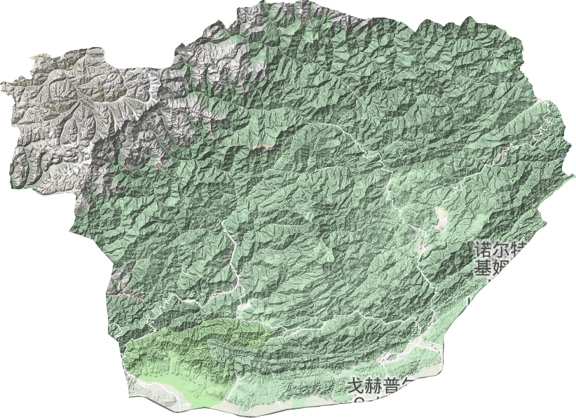 卡達鄉地形圖