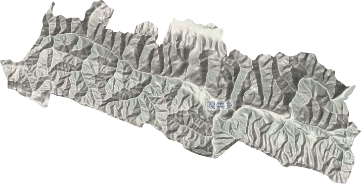 嘎美鄉地形圖