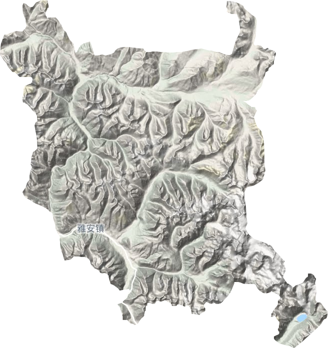 雅安鎮(zhèn)地形圖