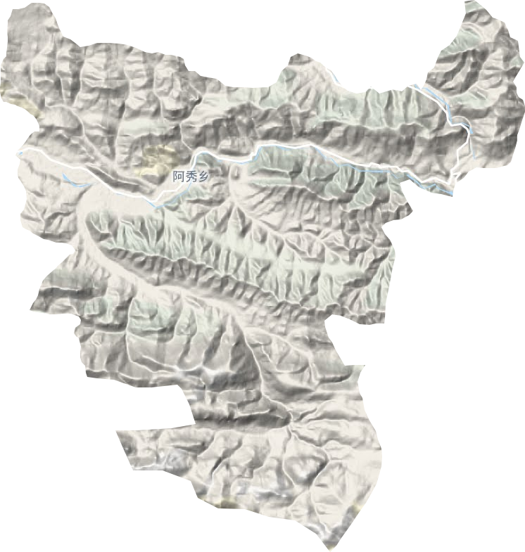 阿秀鄉地形圖