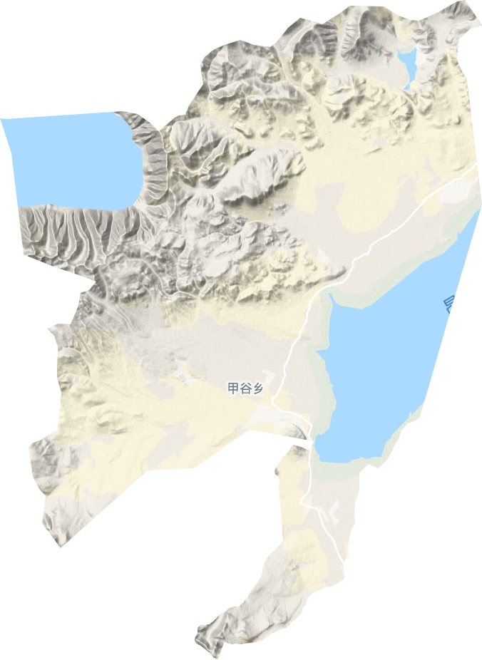 甲谷鄉(xiāng)地形圖