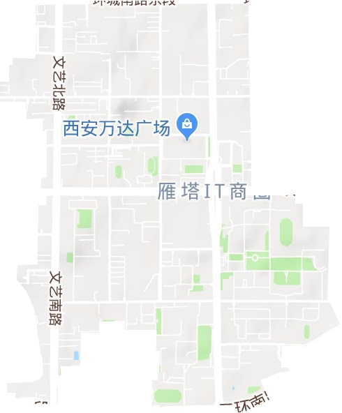 文藝路街道地形圖