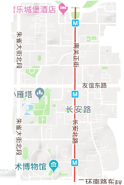 長安路街道地形圖