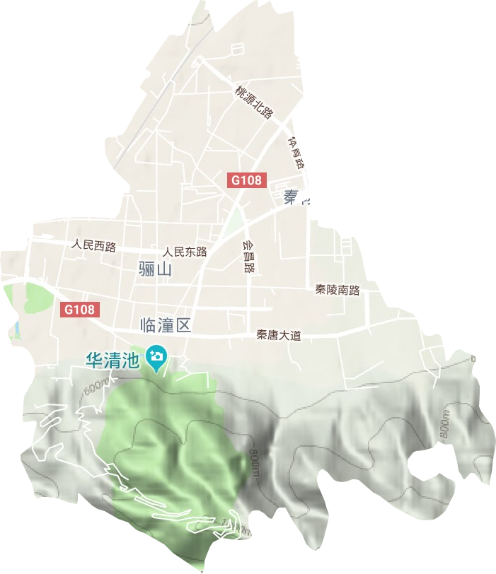 驪山街道地形圖