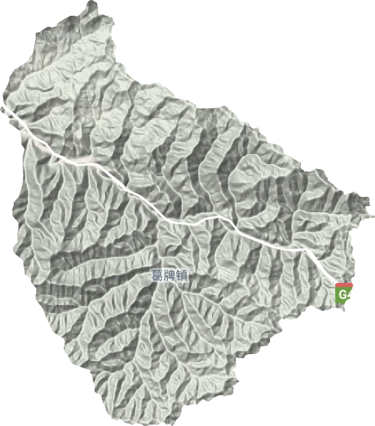 葛牌鎮(zhèn)地形圖