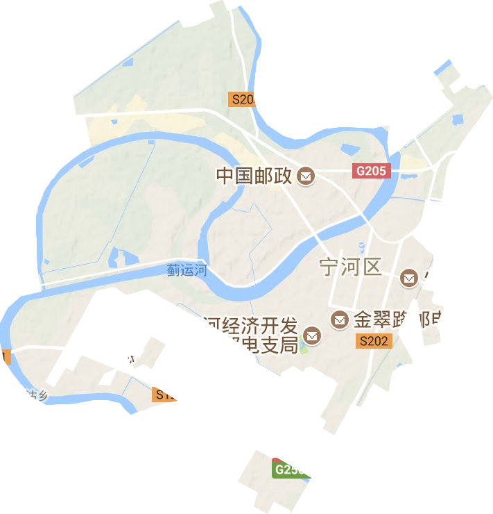 蘆臺鎮地形圖