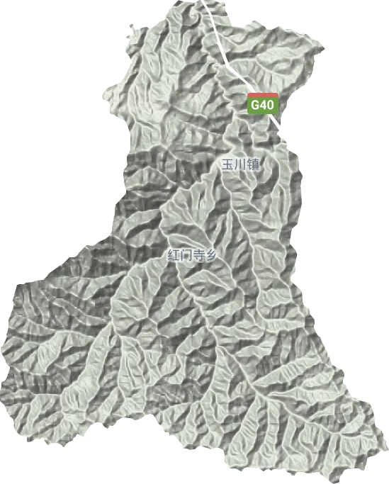 玉川鎮地形圖