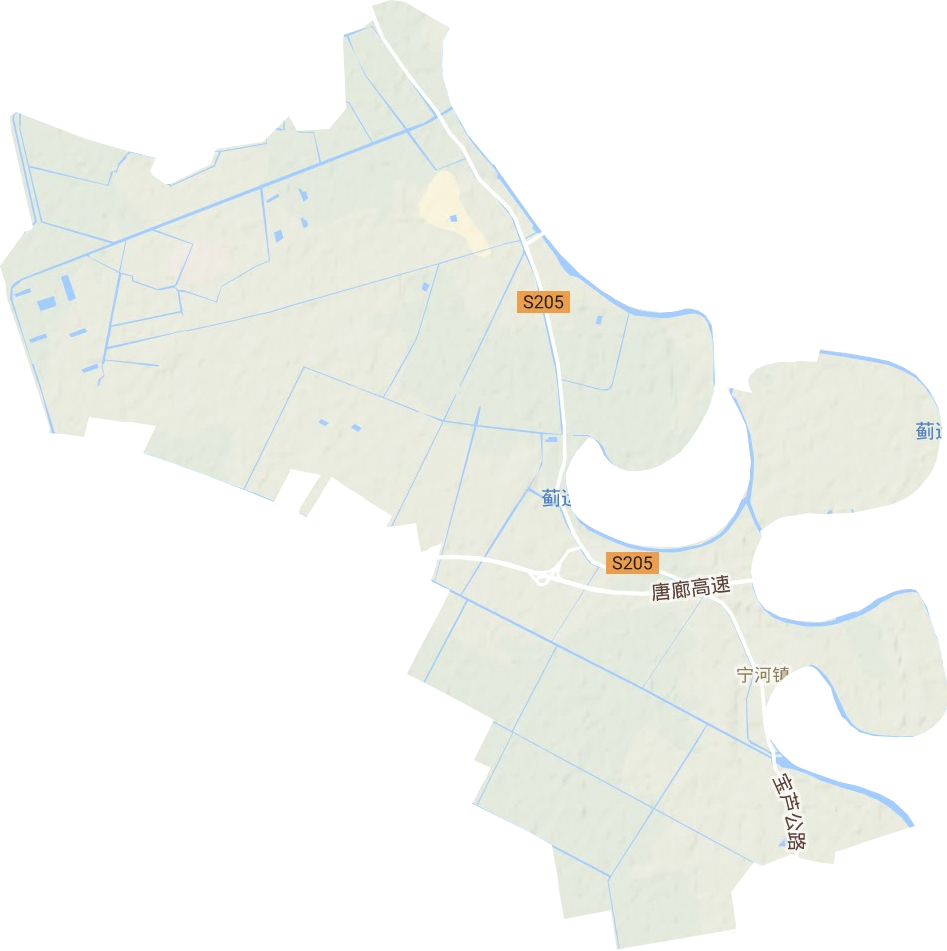 寧河鎮地形圖