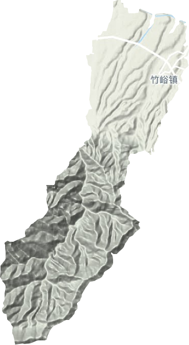 竹峪鎮地形圖