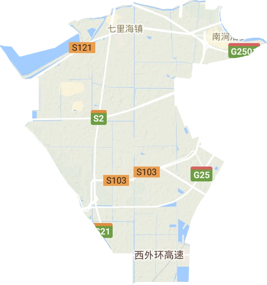 七里海鎮地形圖