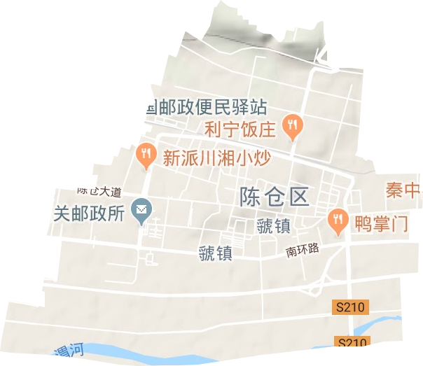 虢鎮街道地形圖