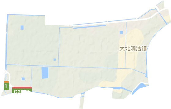 大北澗沽鎮地形圖
