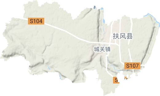 城關鎮地形圖