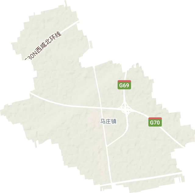 馬莊鎮地形圖