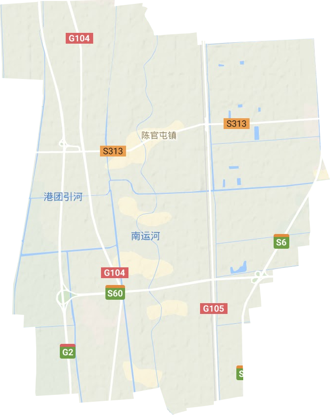 陳官屯鎮地形圖