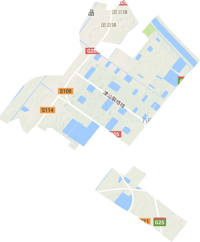 團(tuán)泊鎮(zhèn)地形圖