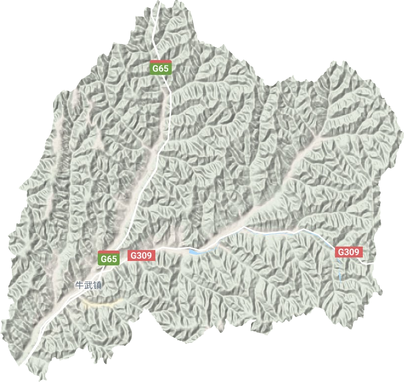 牛武鎮(zhèn)地形圖