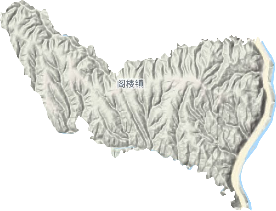 閣樓鎮地形圖