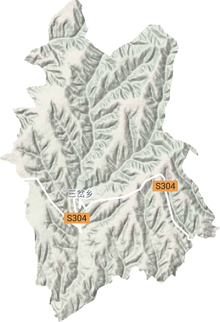 三岔鄉(xiāng)地形圖