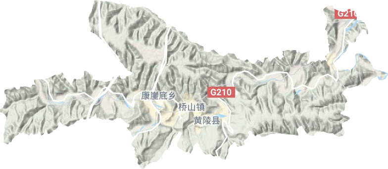 橋山鎮地形圖