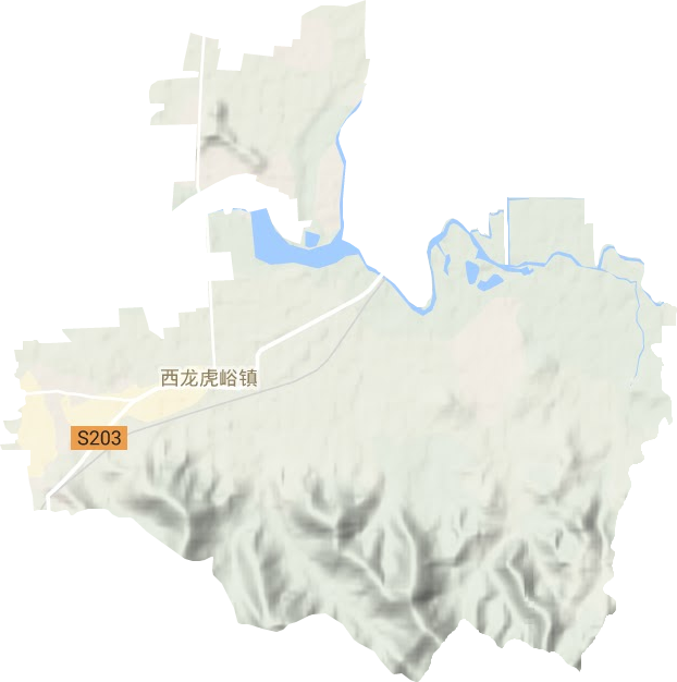 西龍虎峪鎮地形圖