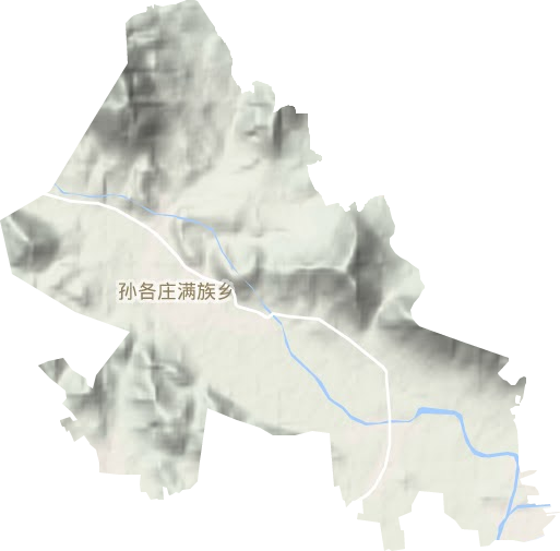 孫各莊鄉地形圖