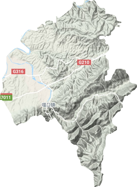 堰口鎮地形圖