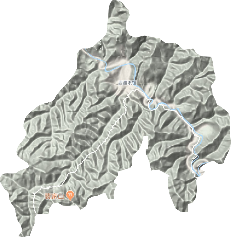 西淮壩鄉地形圖