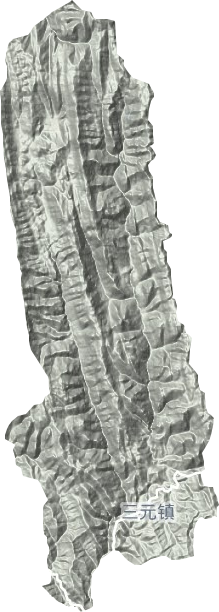 三元鎮(zhèn)地形圖