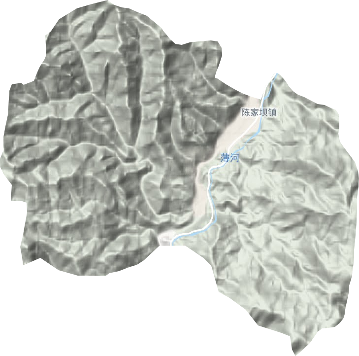 陳家壩鎮地形圖