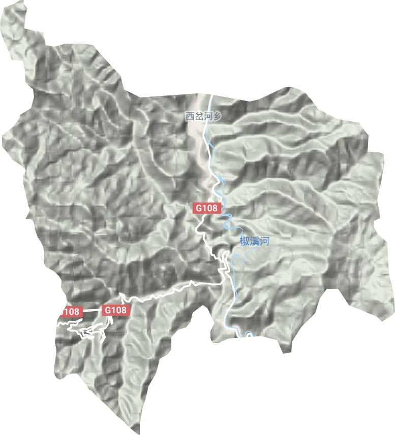 西岔河鄉地形圖