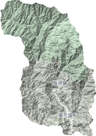 岳壩鄉(xiāng)地形圖