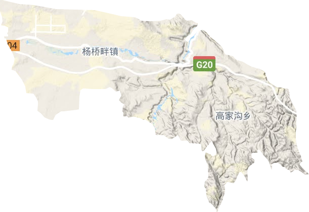 楊橋畔鎮(zhèn)地形圖