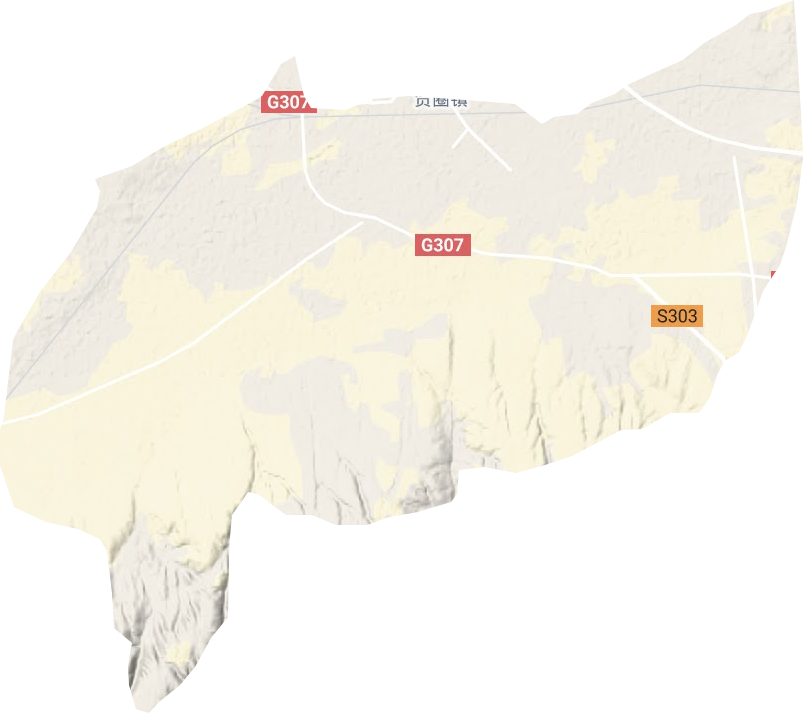 賀圈鎮(zhèn)地形圖