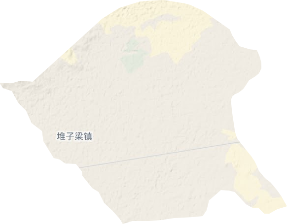 堆子梁鎮(zhèn)地形圖