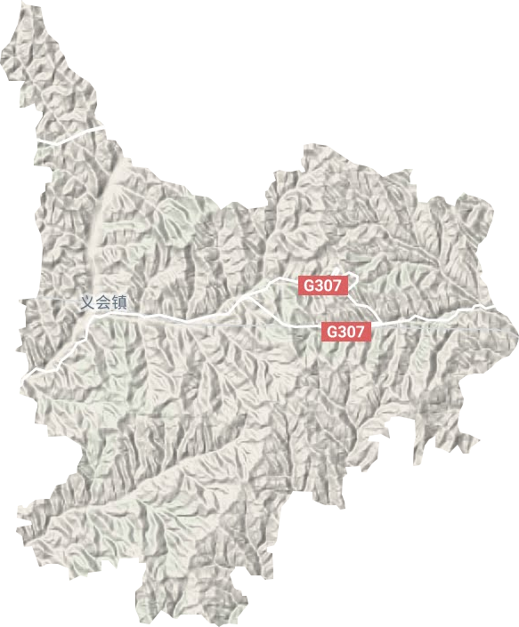 義會鎮(zhèn)地形圖