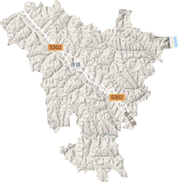 通鎮地形圖