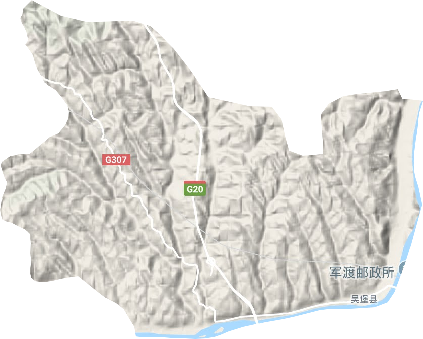 張家墕鄉(xiāng)地形圖