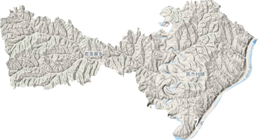 高杰村鎮地形圖