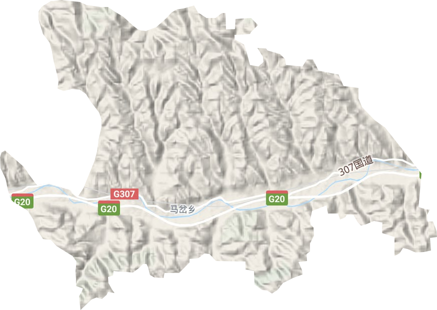 馬岔鄉(xiāng)地形圖
