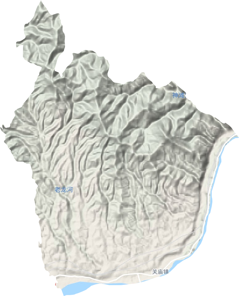 關(guān)廟鎮(zhèn)地形圖
