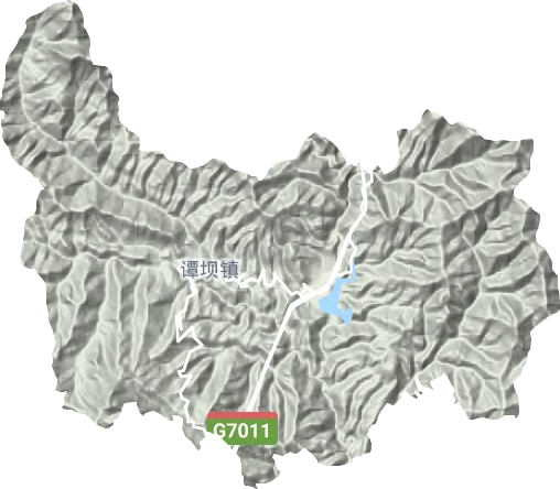 譚壩鎮(zhèn)地形圖