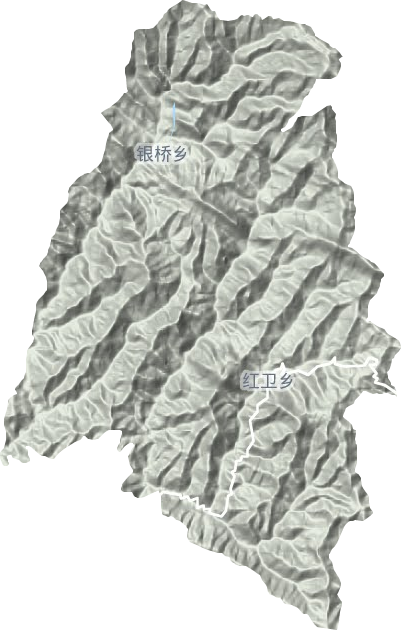 云霧山鎮地形圖