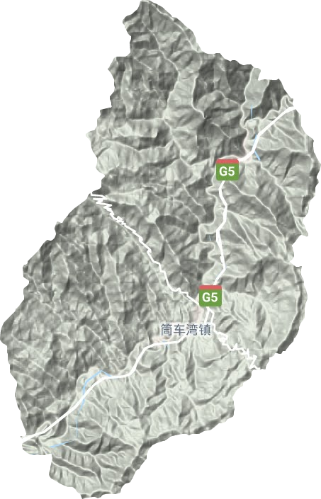 筒車灣鎮(zhèn)地形圖